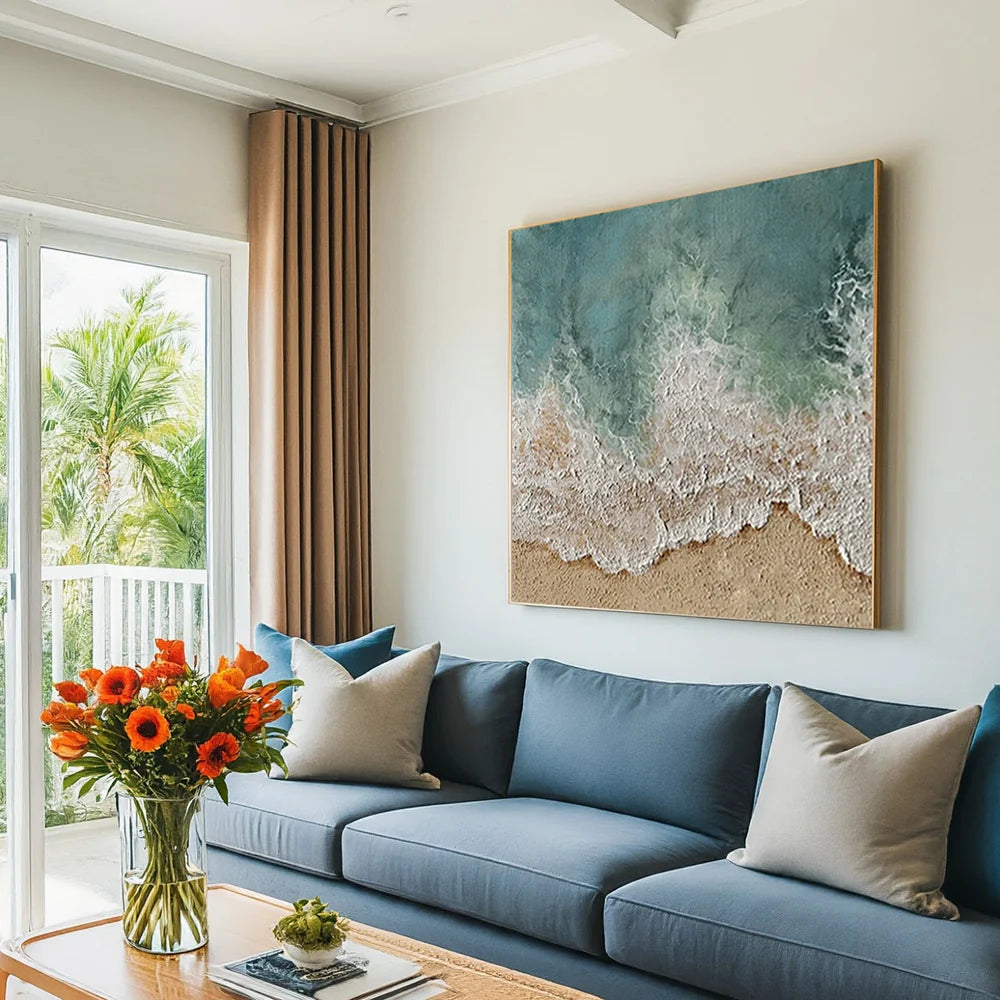 Ocean Textured Painting Canvas #OP024