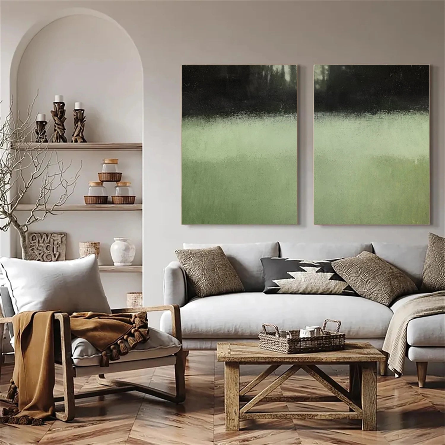 Abstract Painting Canvas Set of 2 #AP158