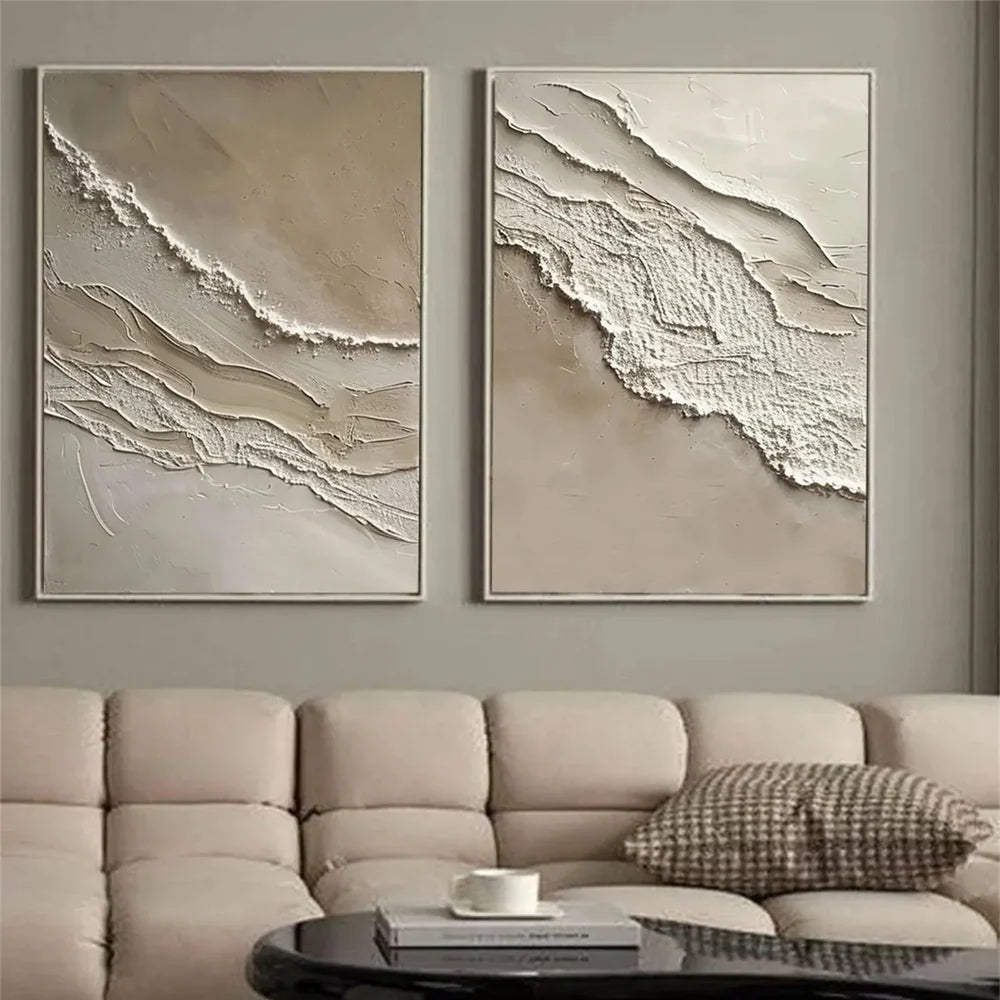 Ocean Textured Painting Canvas Set of 2 #OP028