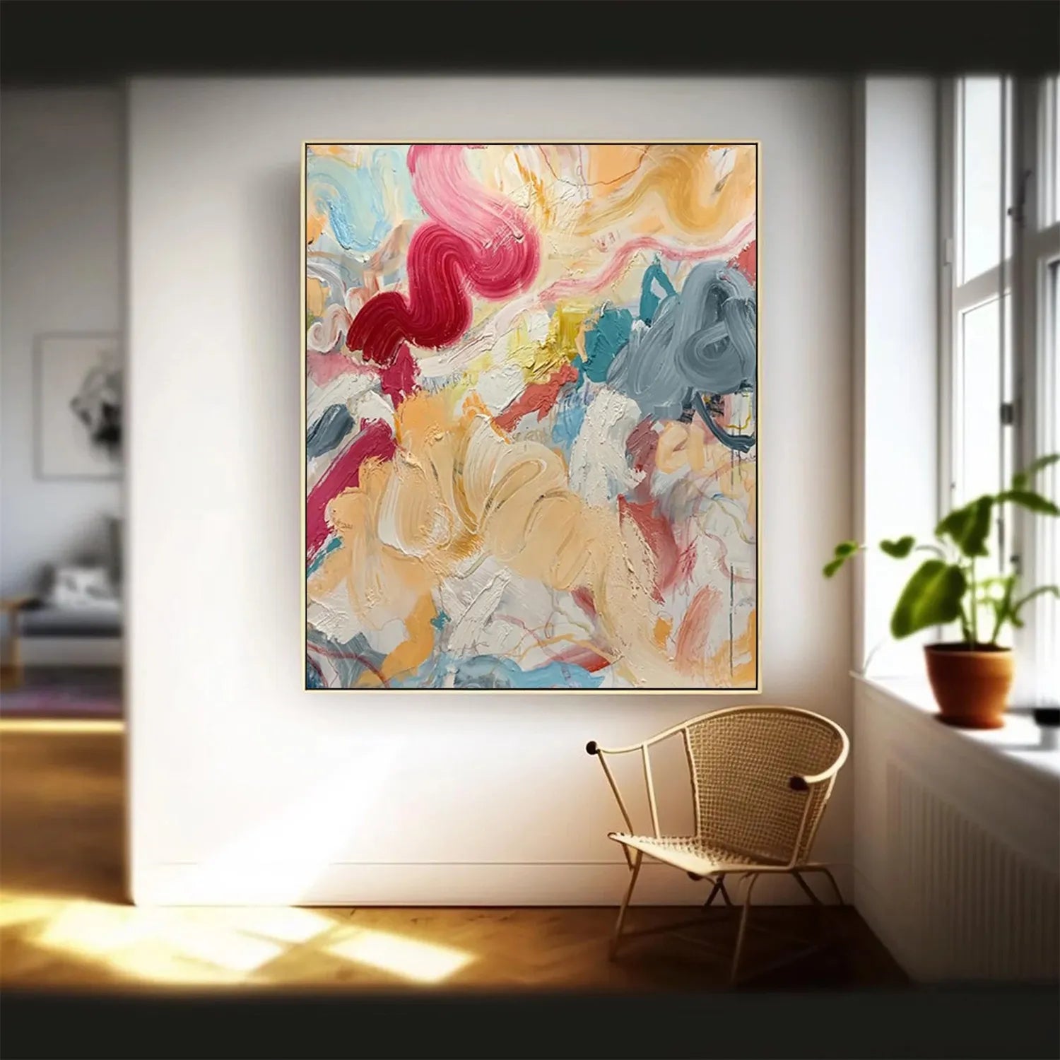 Colorful Abstract Painting Canvas #AP036