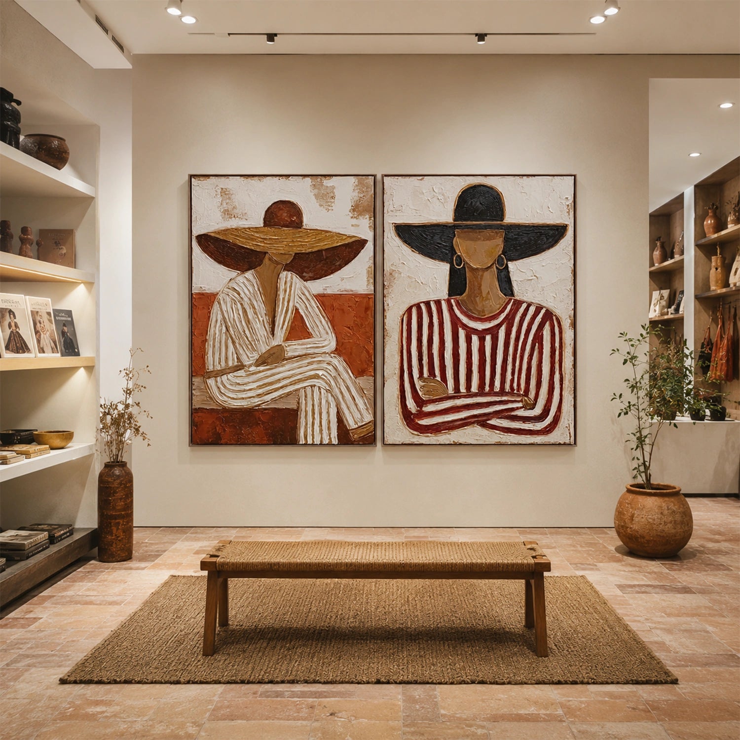 American Western Cowboy Art Set of 2 #VT199