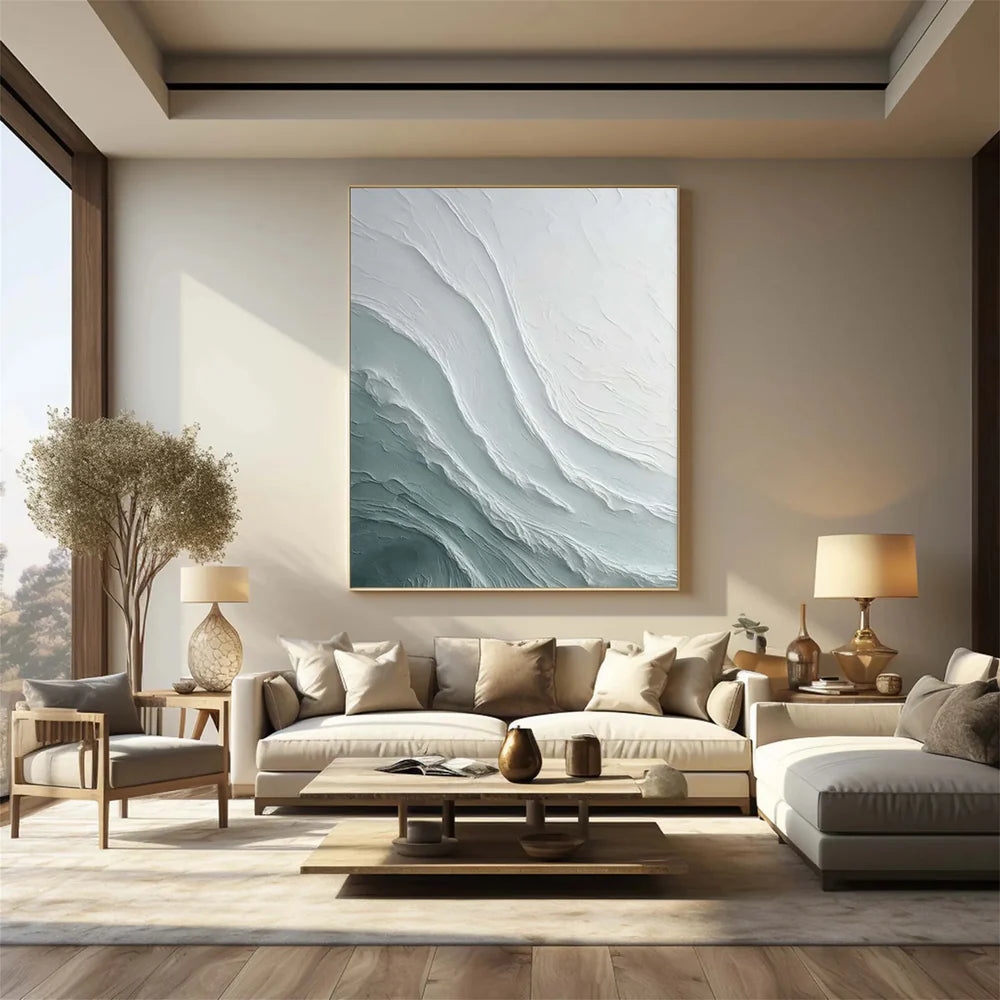 Ocean And Sky Textured Painting Canvas #OS028