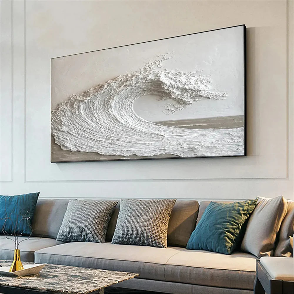 Ocean And Sky Textured Painting Canvas #OS015