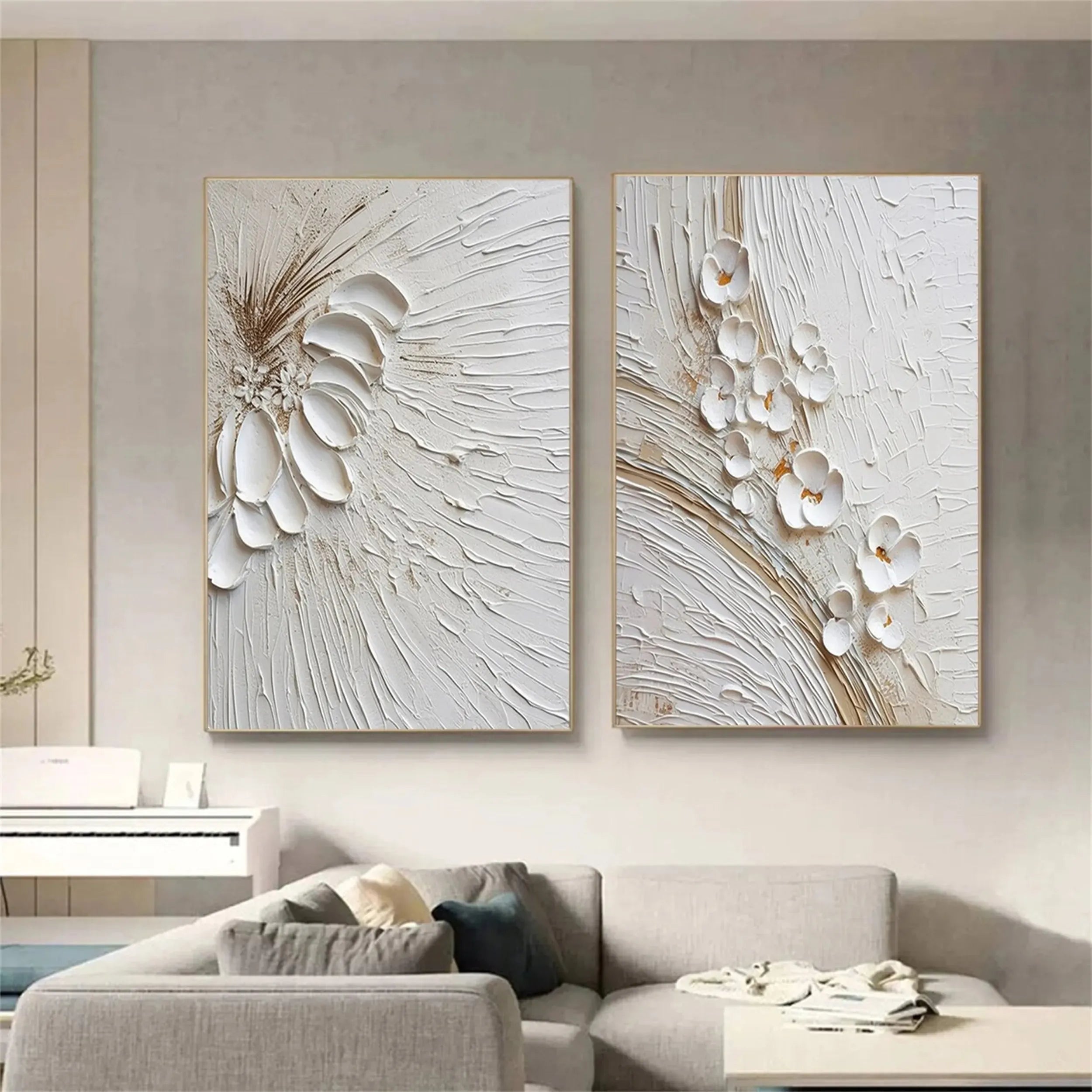 Flower Textured Painting Canvas #FP049