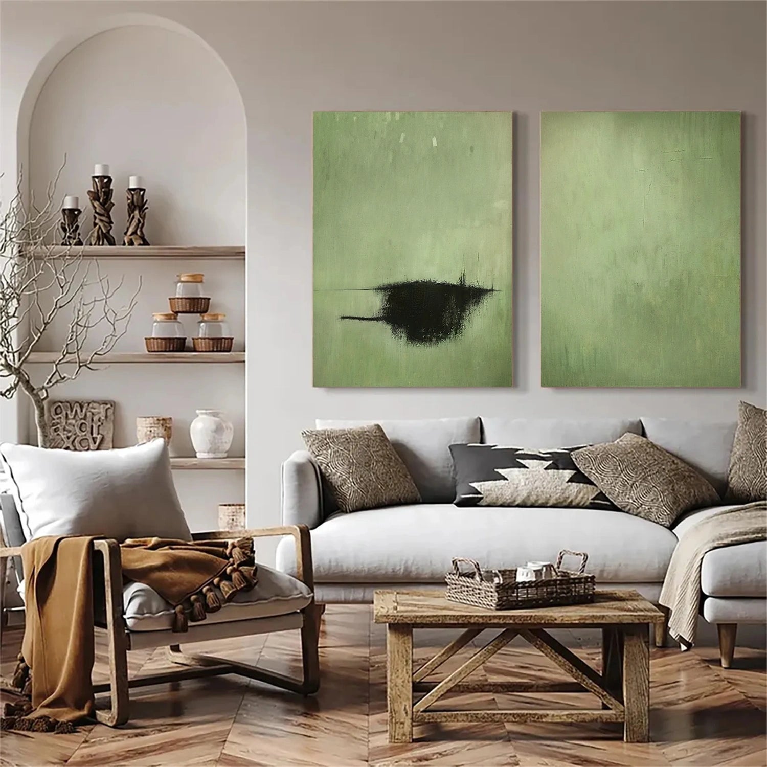 Abstract Painting Canvas Set of 2 #AP159