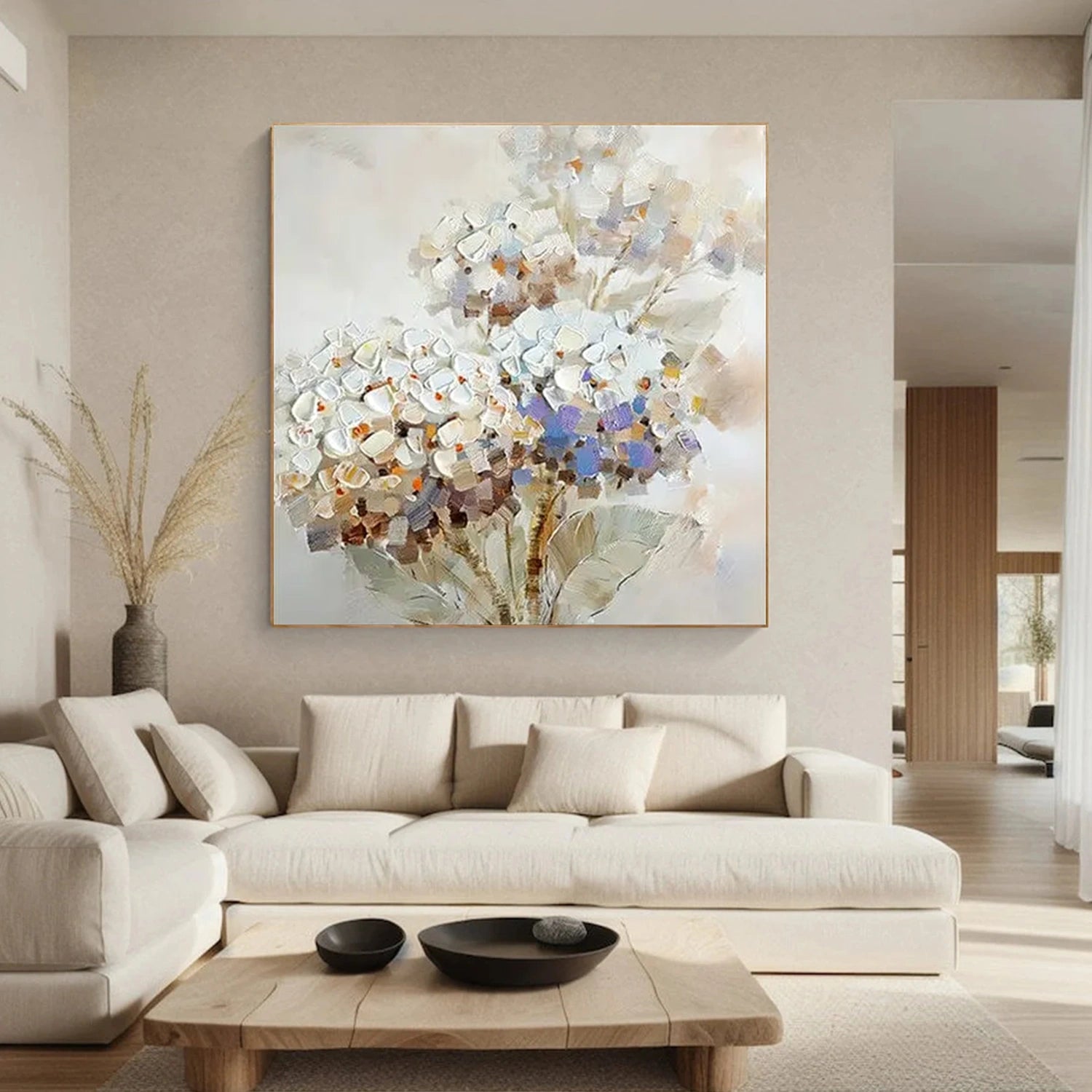 Flower Abstract Textured Wall Art #FP117