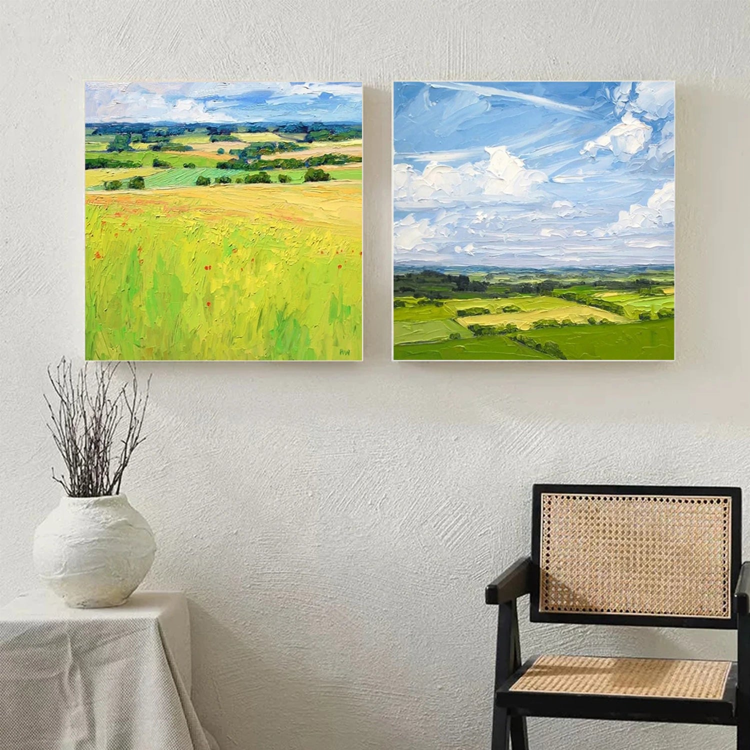 Tree Abstract Textured Wall Art Set of 2 #TP053