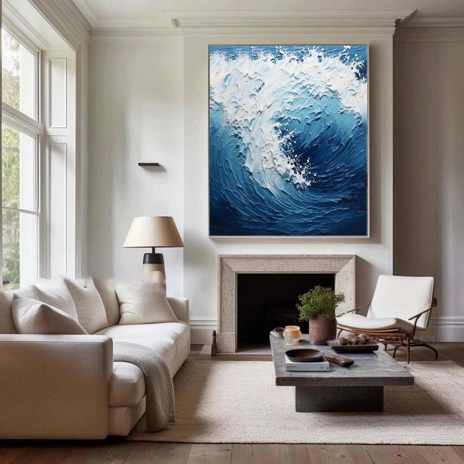 Ocean Textured Painting Canvas #OP019