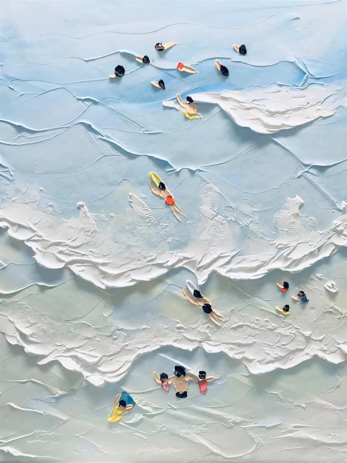 Swimming Sport Textured Wall Art #MS020