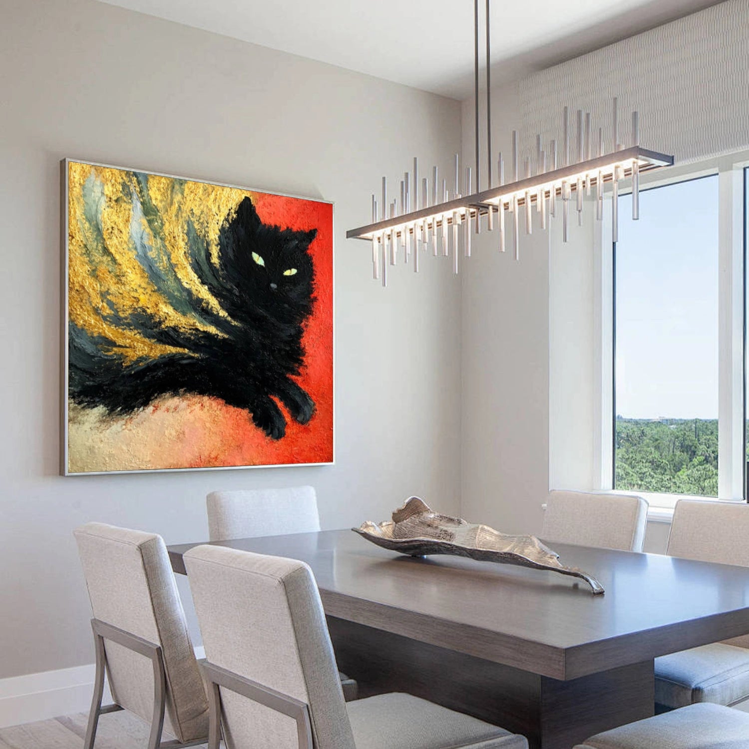 Abstract Animal Cat Wall Art #AC122