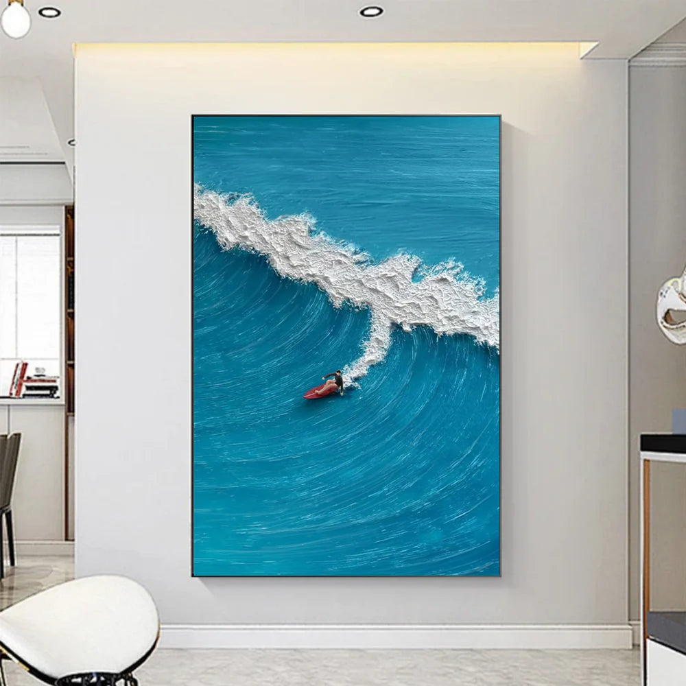 Surfing Sport Textured Wall Art #MS028