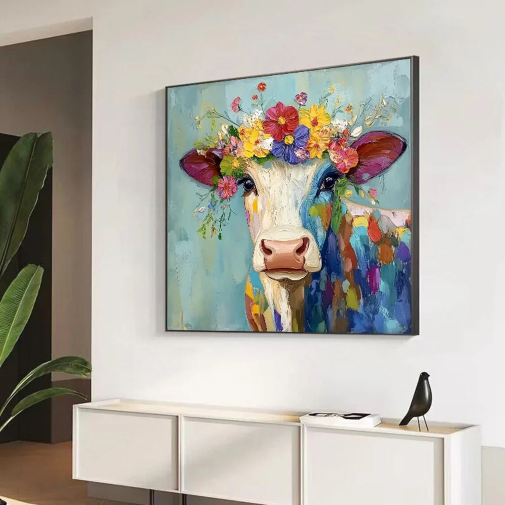 Animal Textured Canvas Art Painting #AC036