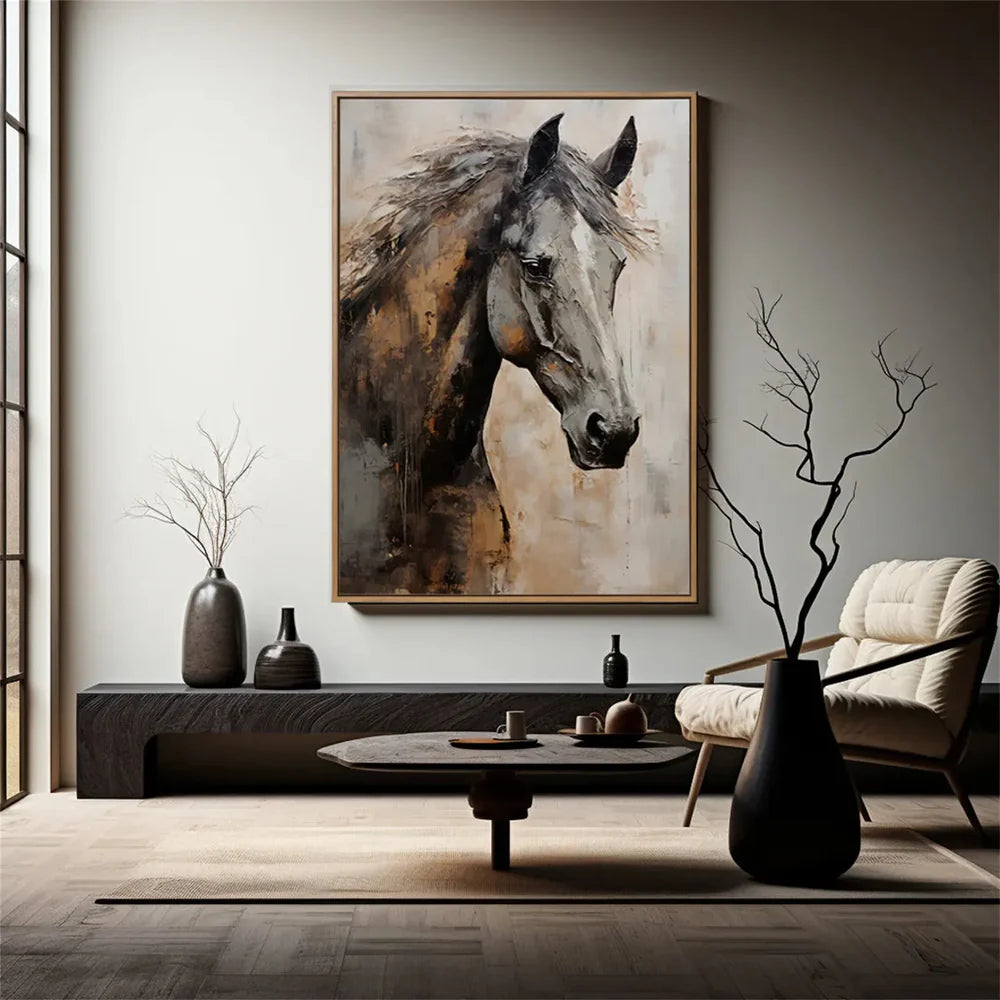 Animal Textured Canvas Art Painting #AC034