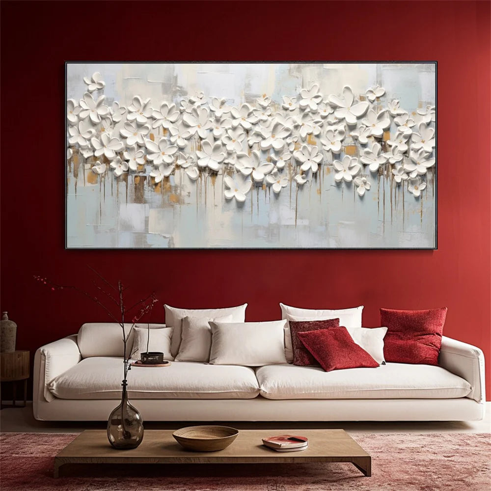 Flower Textured Painting Canvas #FP061