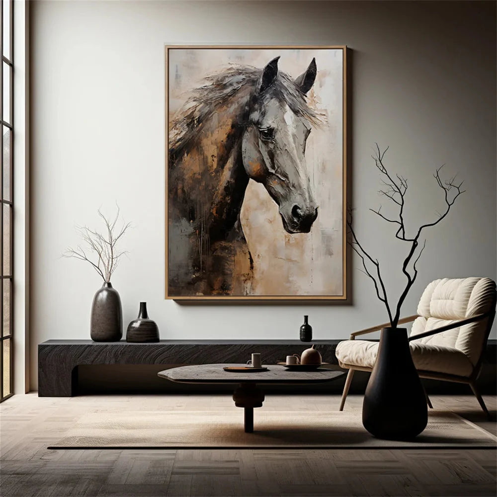 Animal Textured Canvas Art Painting #AC022