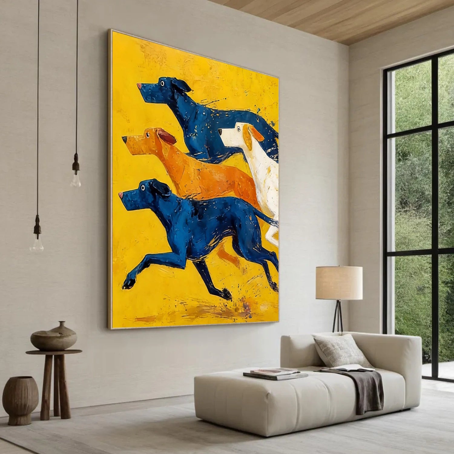 Abstract Animal Dog Wall Art #AC111