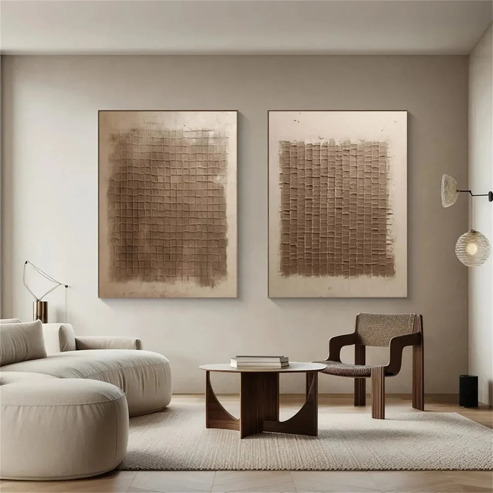 Wabi Sabi Texture Canvas Art Set of 2 #WS043