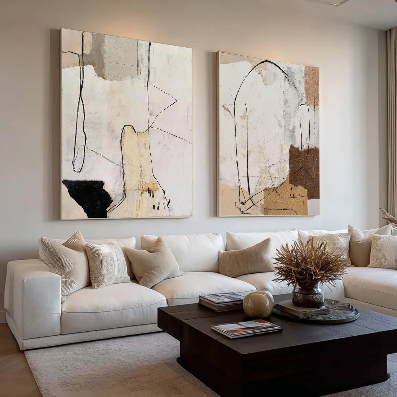 Abstract Canvas Wall Art Set of 2#AP379