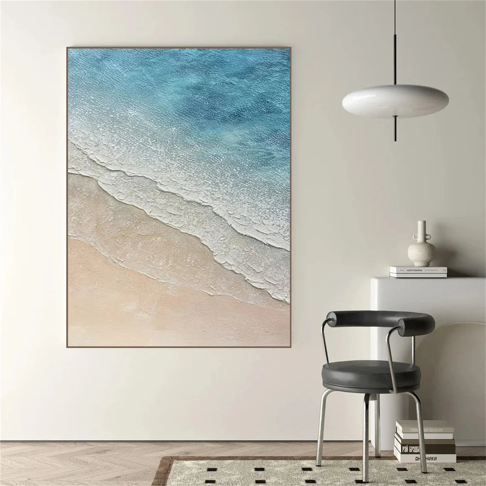 Ocean And Sky Textured Painting Canvas #OS047