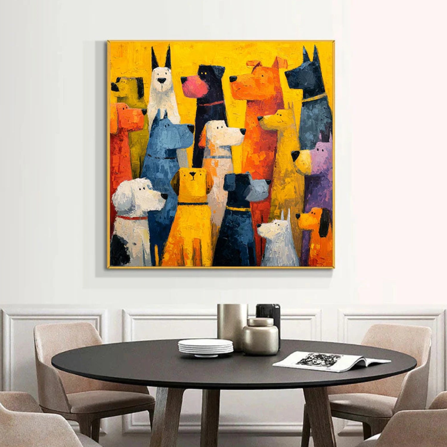 Abstract Animal Dog Wall Art #AC074