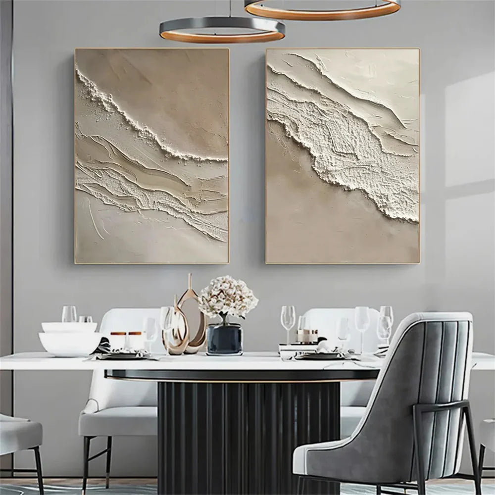 Ocean Textured Painting Canvas Set of 2 #OP028