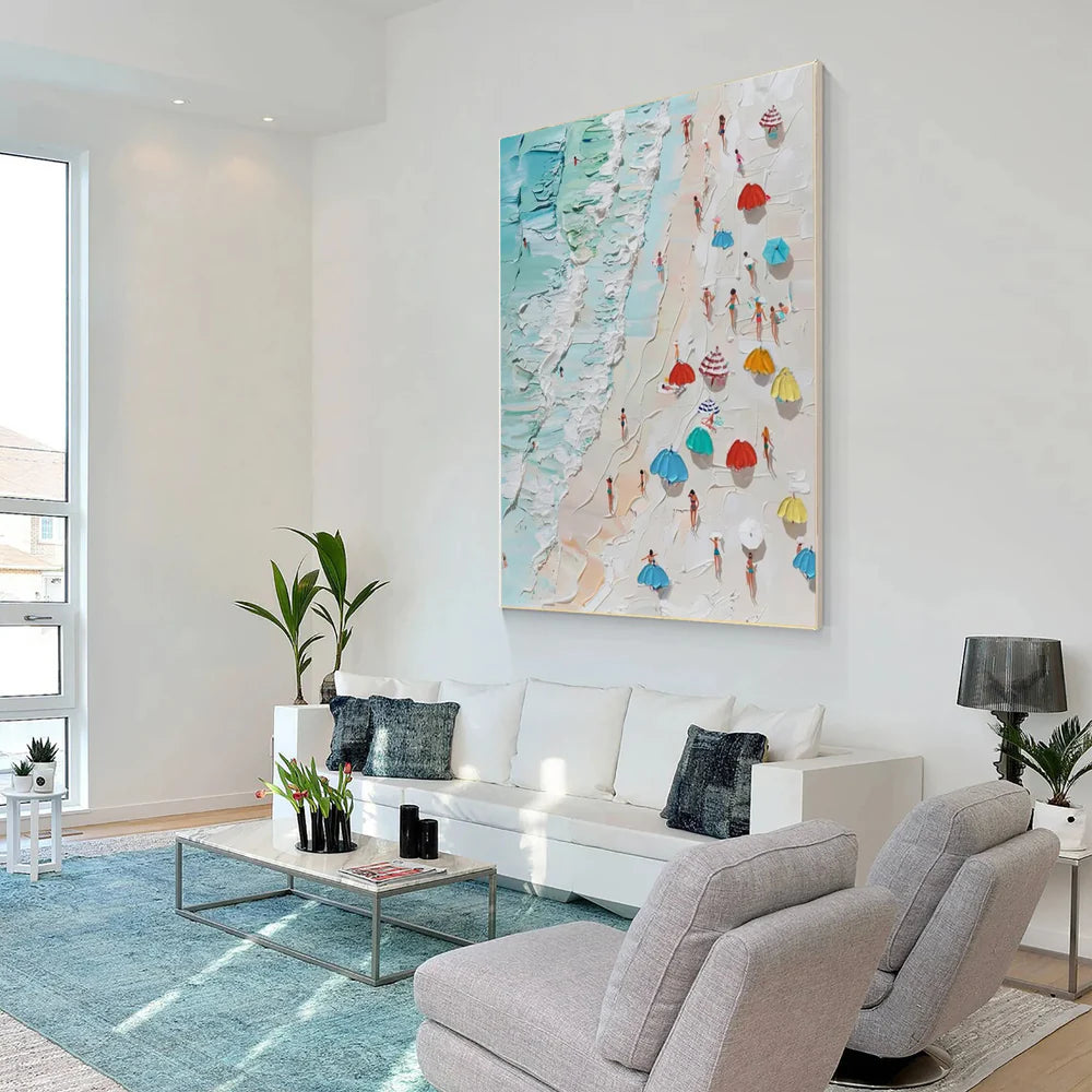 Ocean And Sky Textured Painting Canvas #OS030