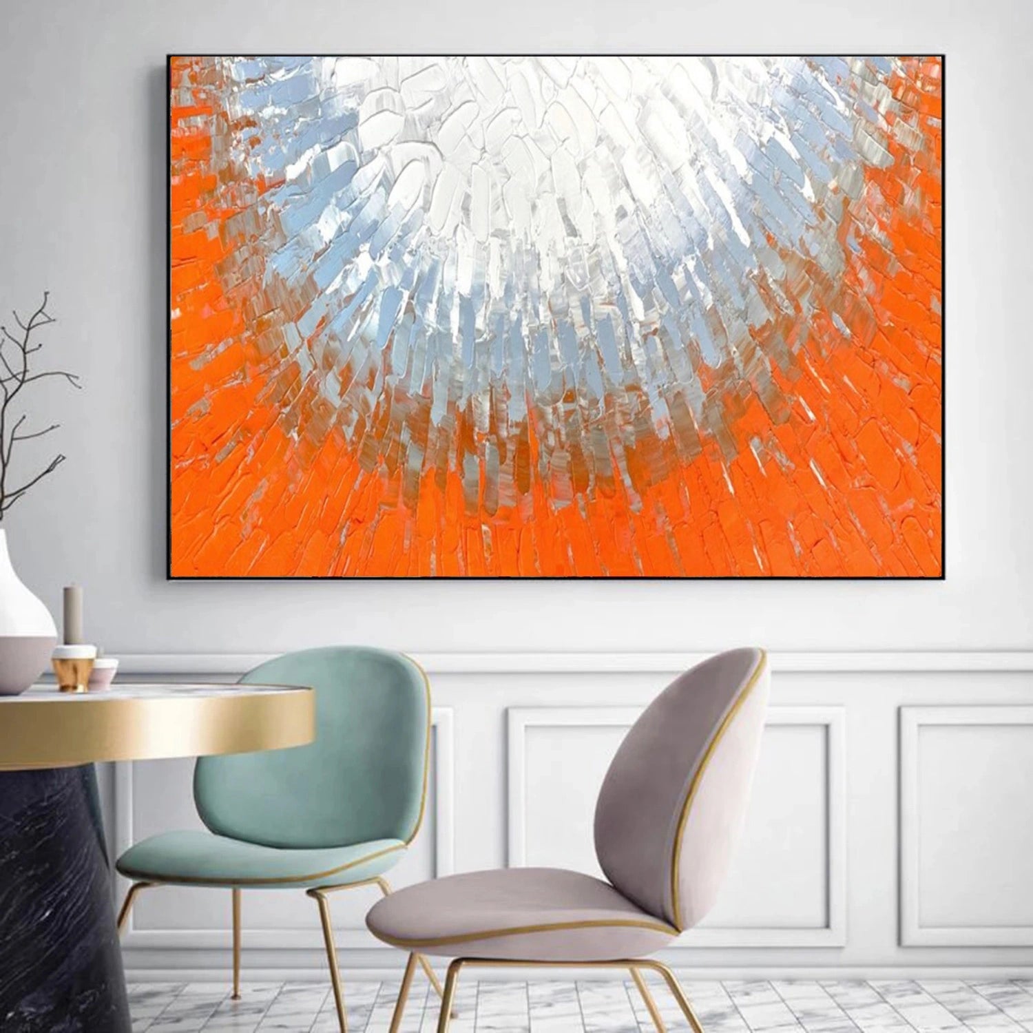 Colorful Abstract Textured Painting Canvas #AT089