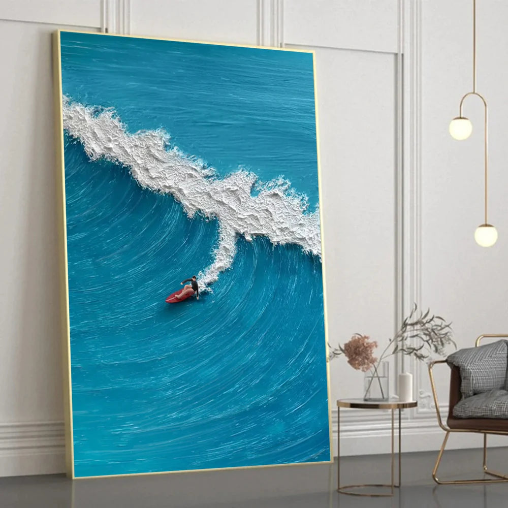 Surfing Sport Textured Wall Art #MS028