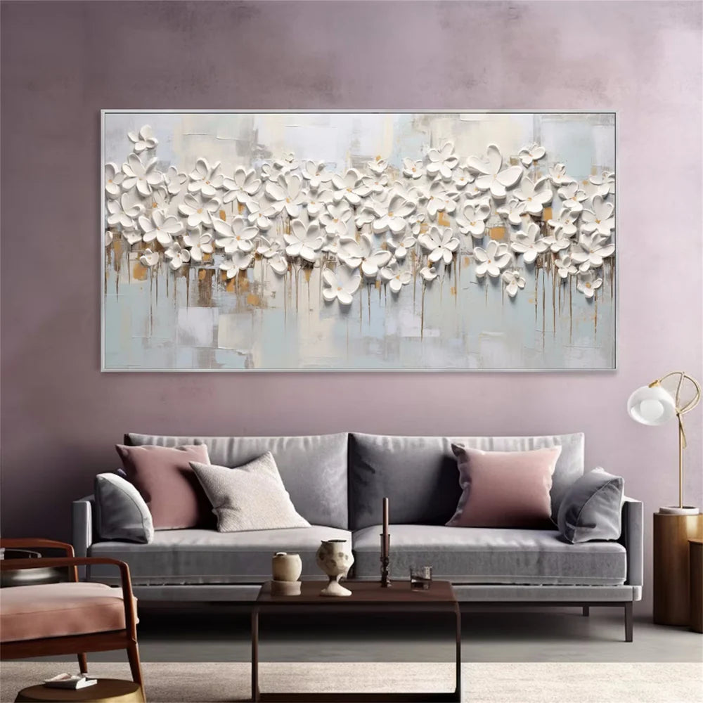 Flower Textured Painting Canvas #FP061