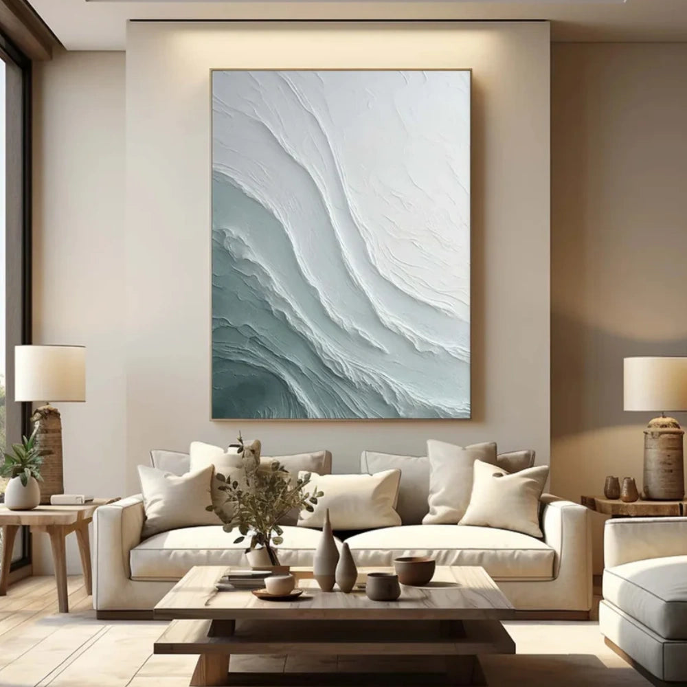 Ocean And Sky Textured Painting Canvas #OS028
