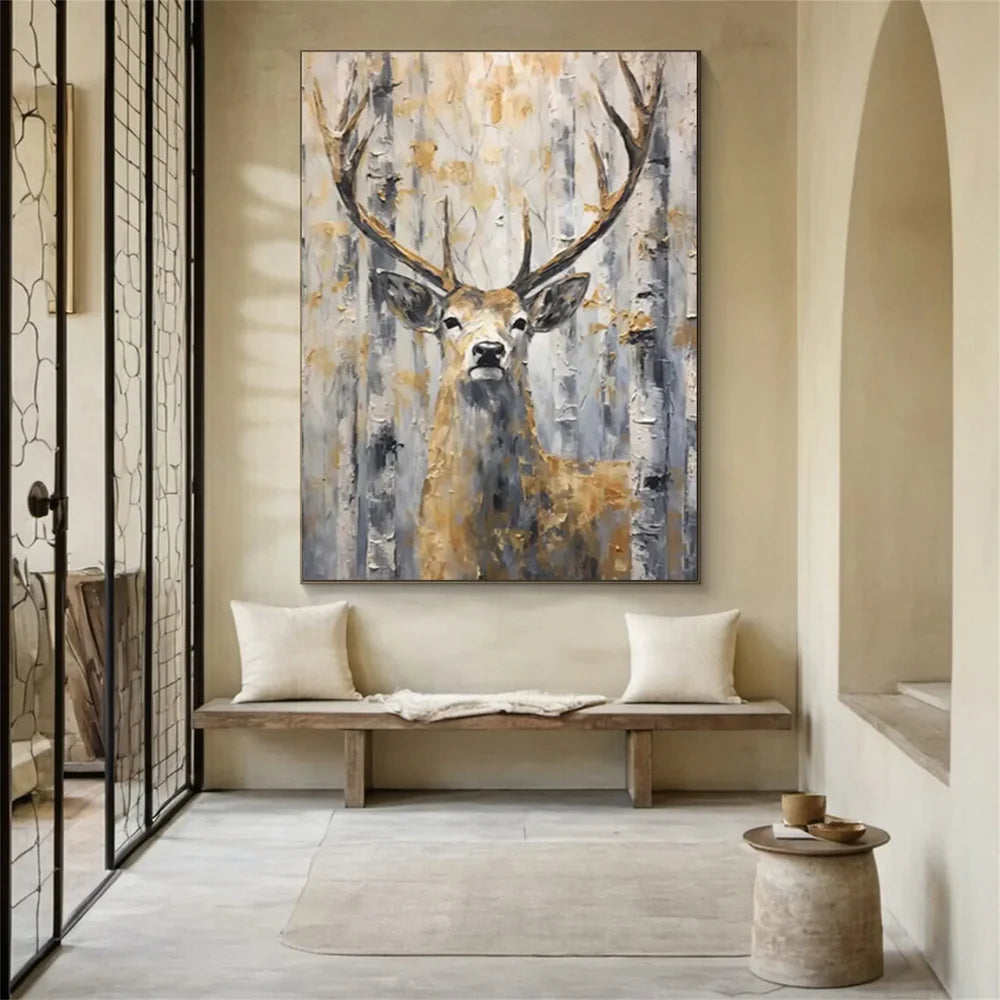 Animal Textured Canvas Art Painting #AC025