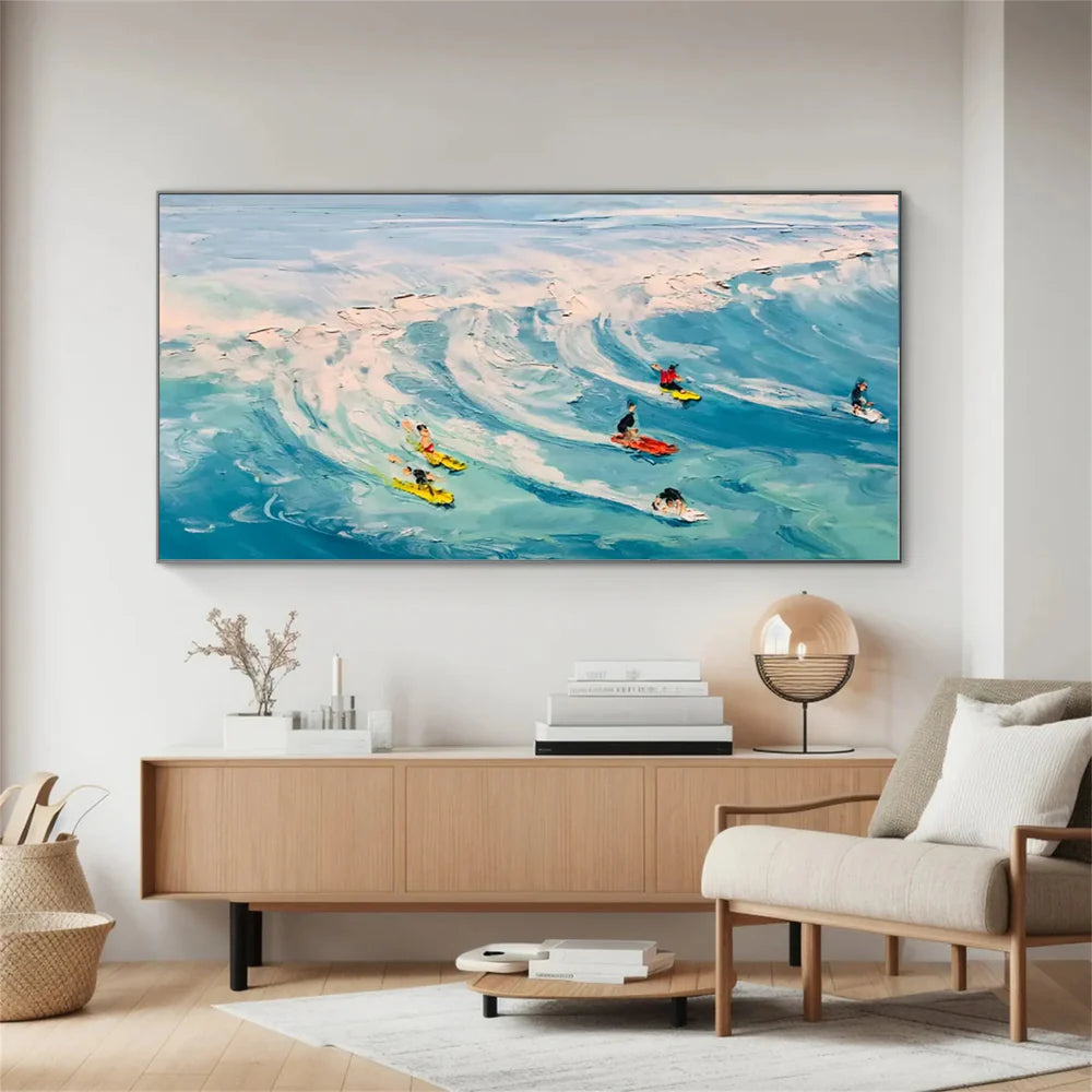 Surfing Sport Textured Wall Art #MS032