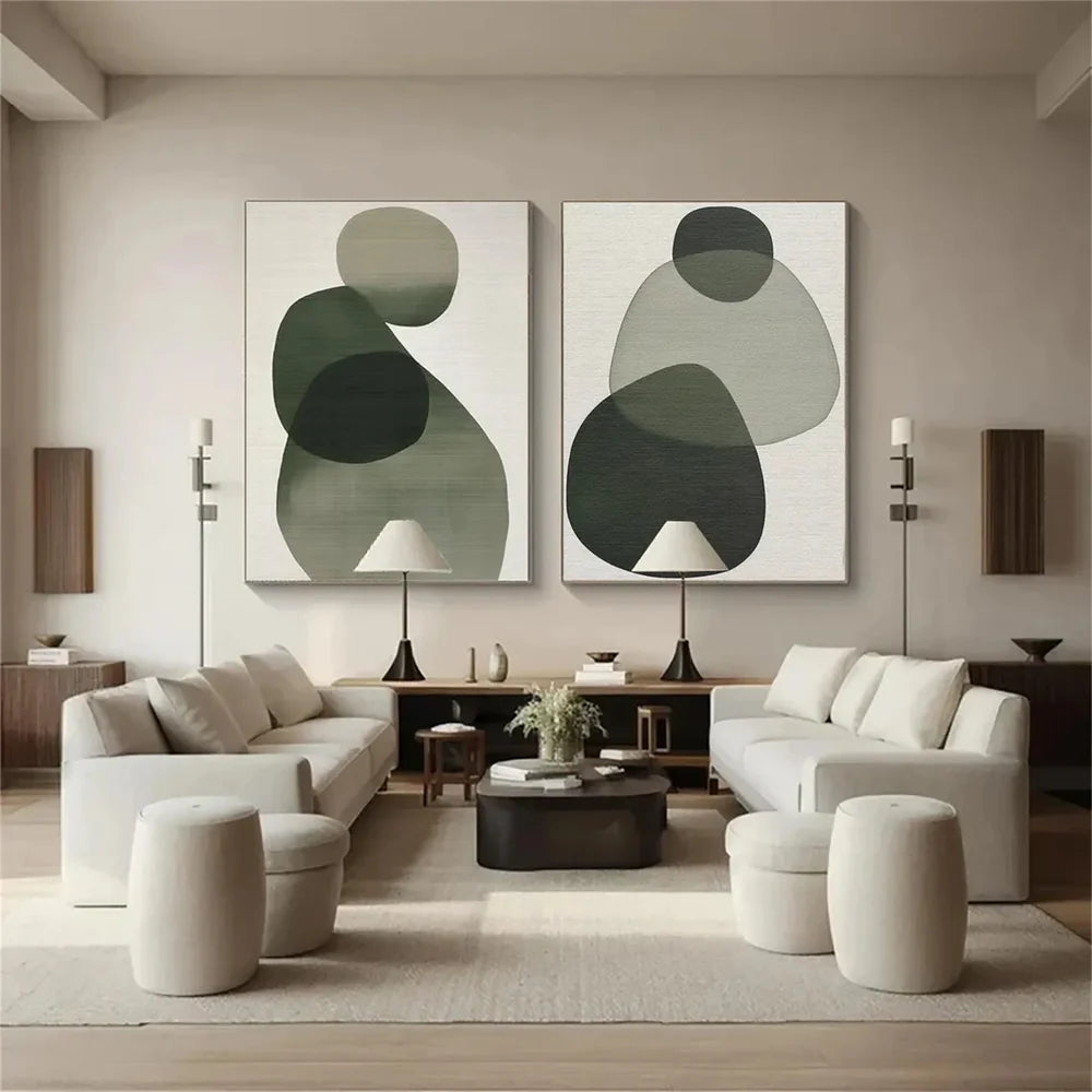 Abstract Painting Canvas Set of 2 #AP136