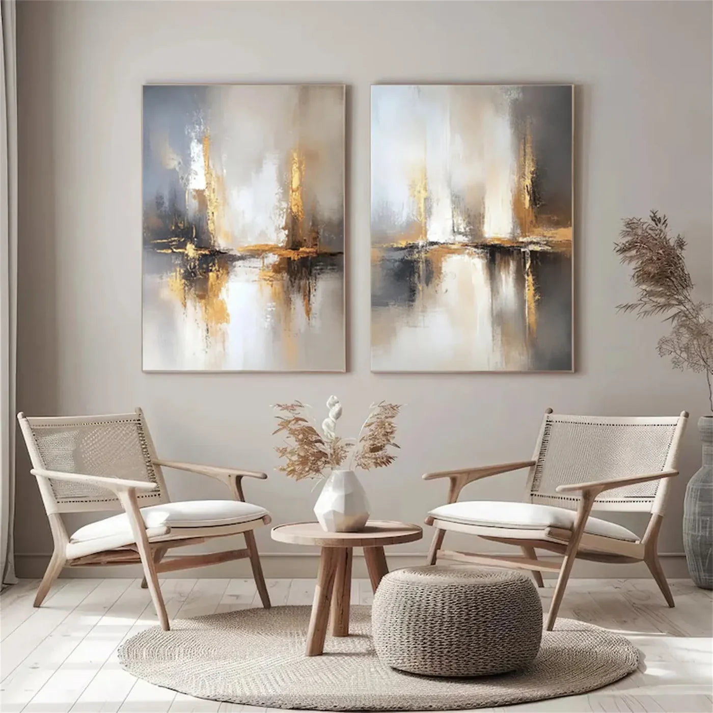 Abstract Painting Canvas Set of 2 #AP178