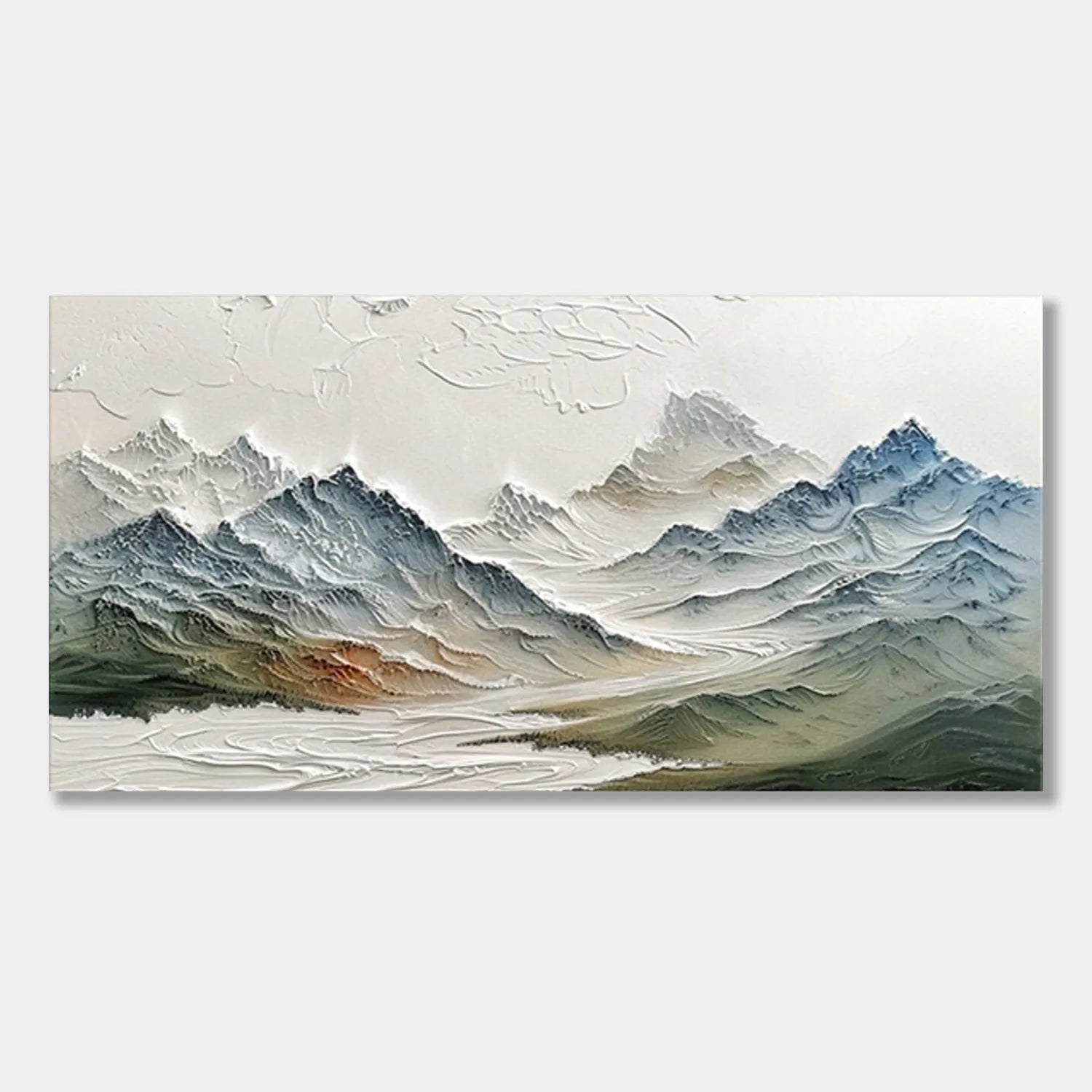 Colorful Mountain Textured Abstract Painting #MT004