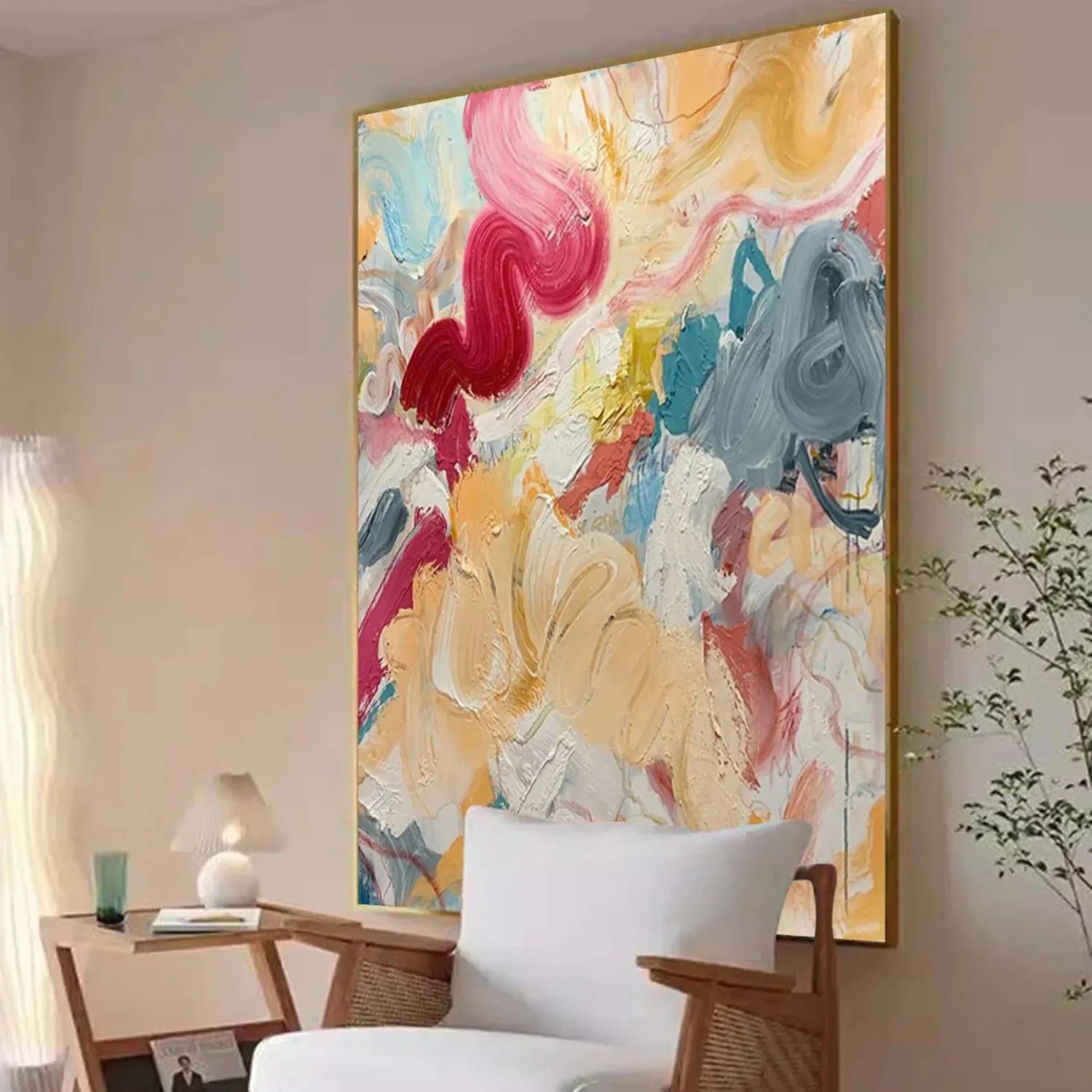 Colorful Abstract Painting Canvas #AP036