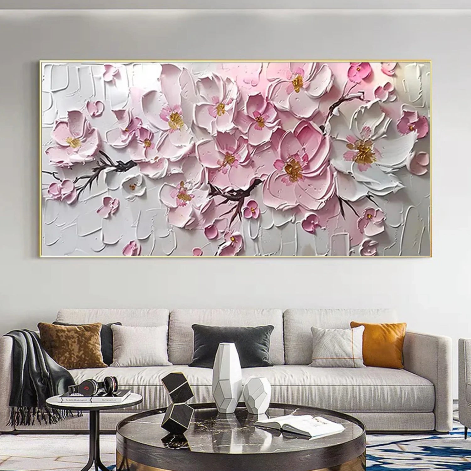 Flower Abstract Textured Wall Art #FP147