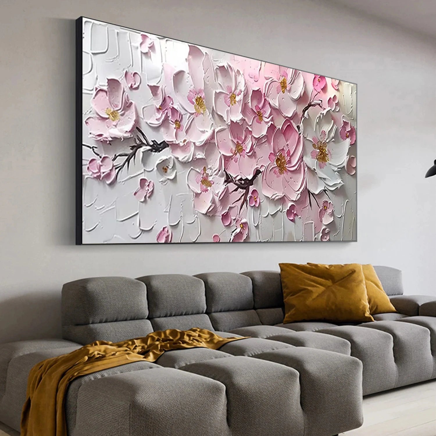 Flower Abstract Textured Wall Art #FP147