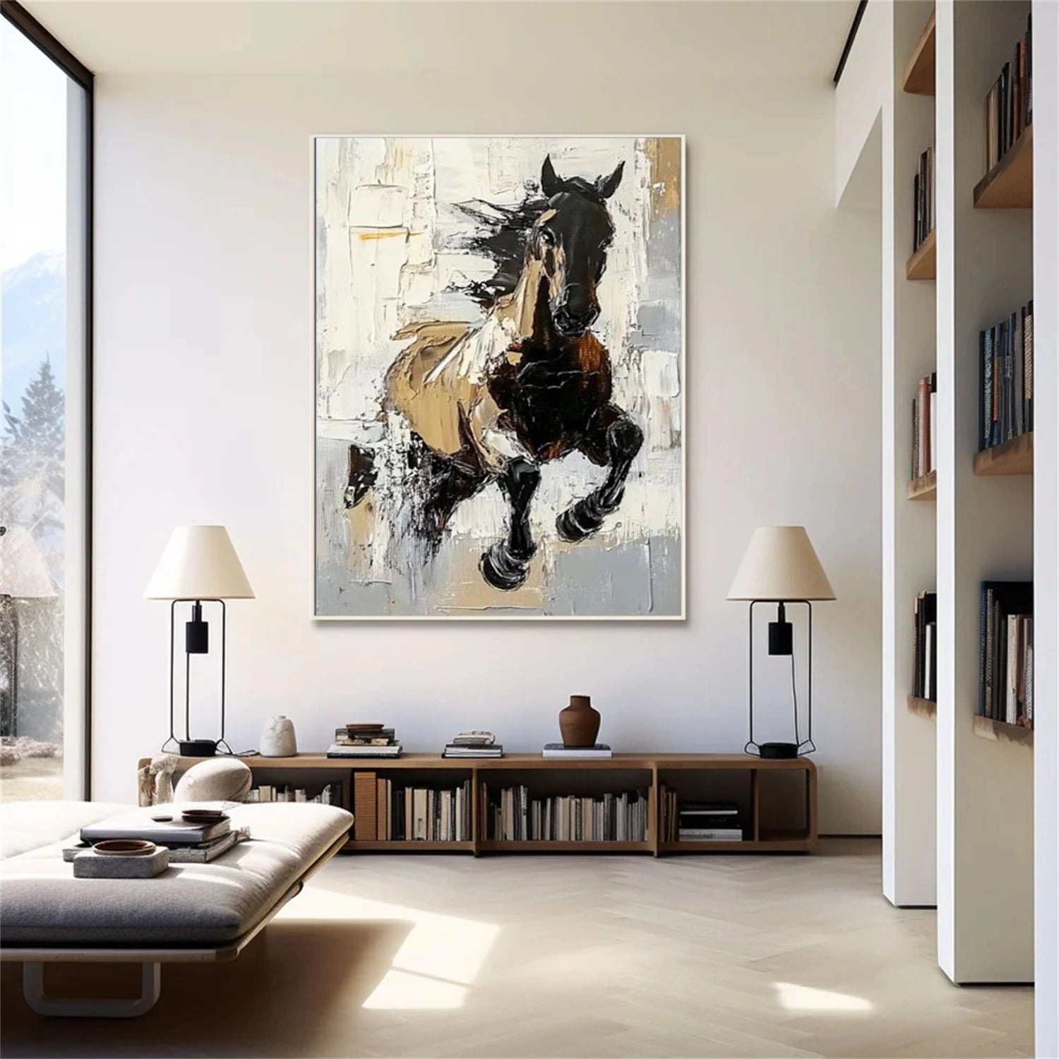 Abstract Animal Horse Wall Art #AC080