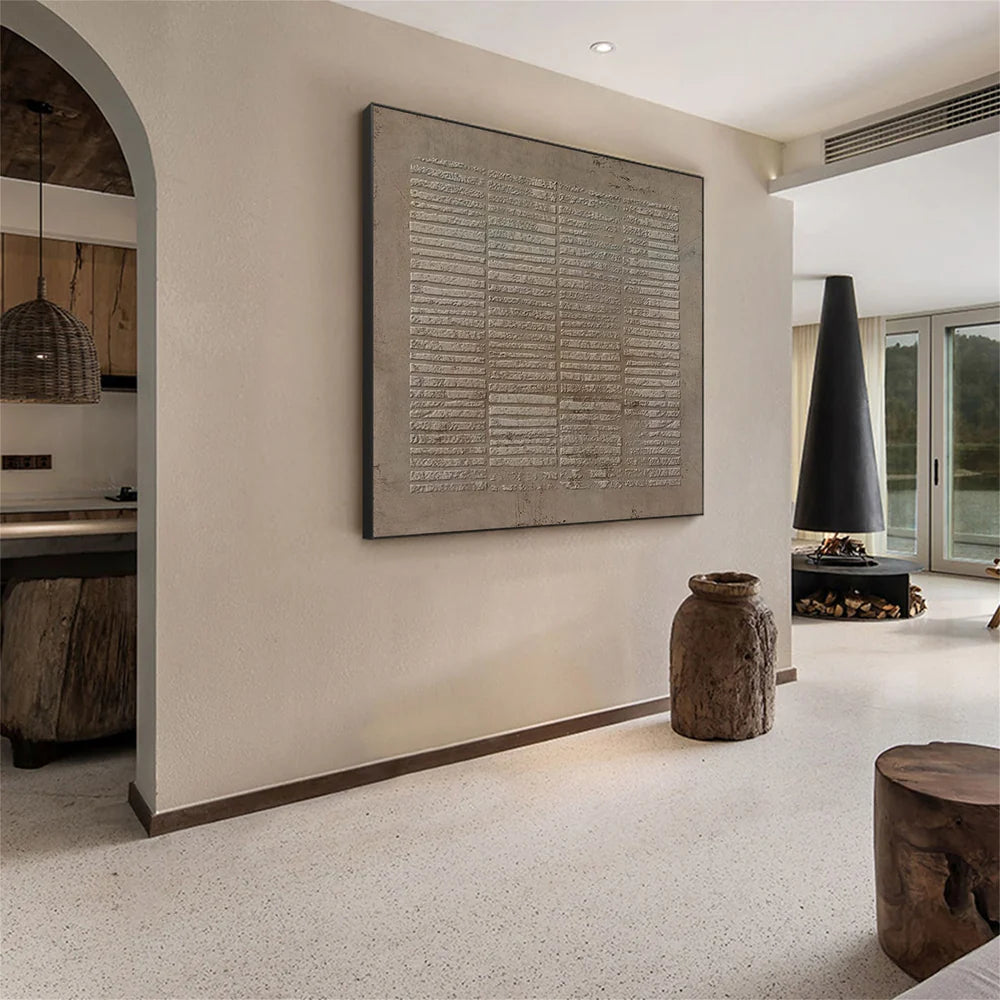 Brown Wabi Sabi Texture Canvas Art #WS003