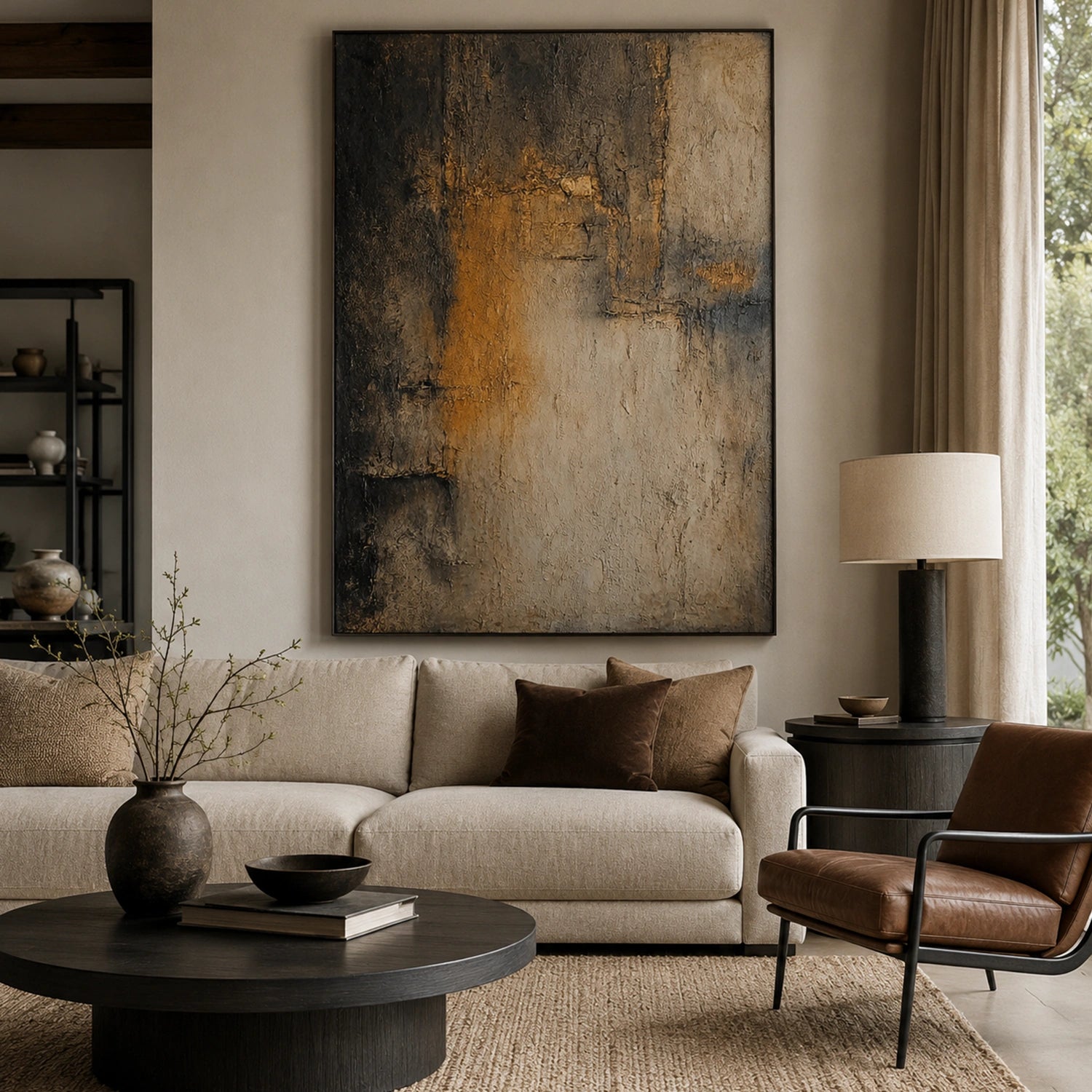 Wabi Sabi Textured Canvas Art #WS136