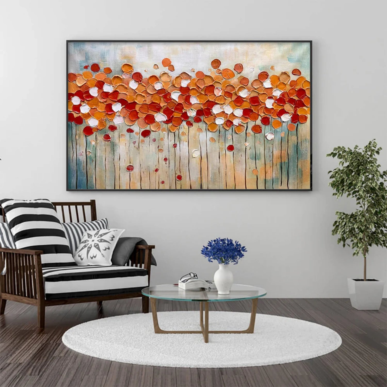 Colorful Abstract Textured Painting Canvas #AT104