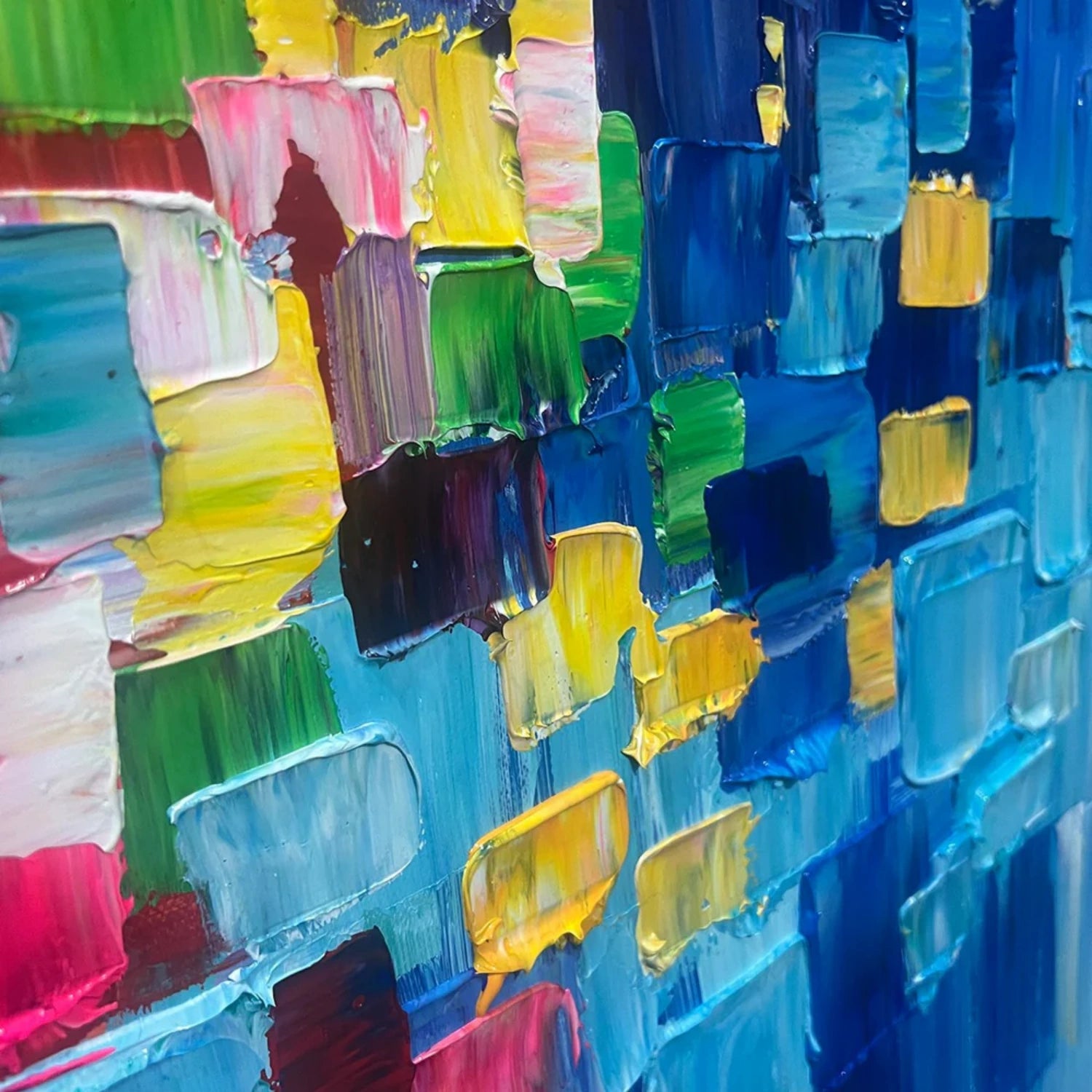 Colorful Abstract Textured Painting Canvas #AT101