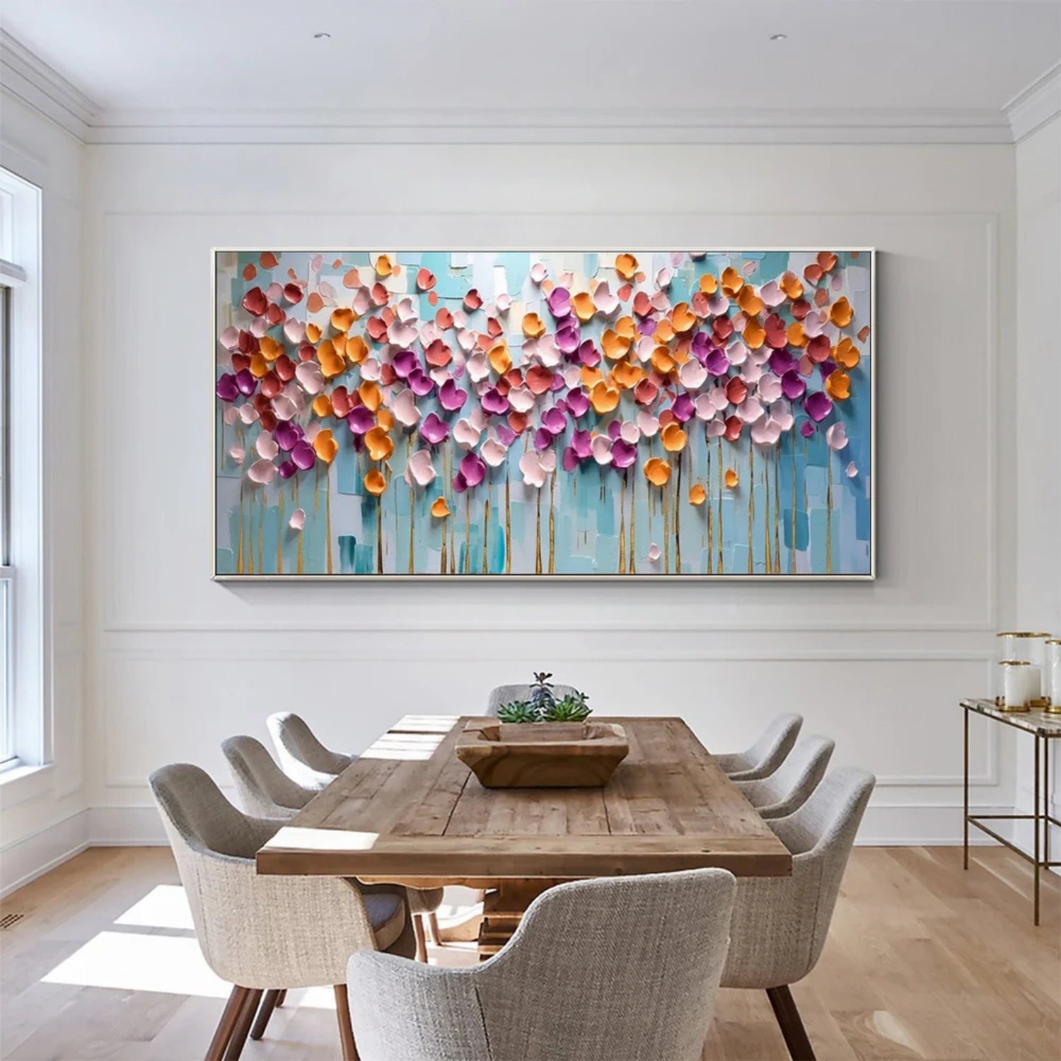 Colorful Abstract Textured Painting Canvas #AT099