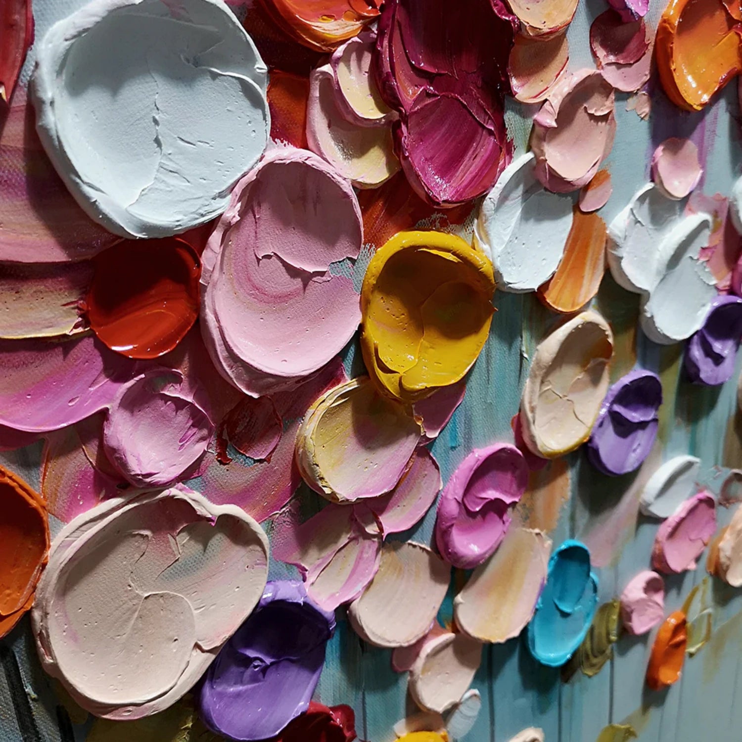 Colorful Abstract Textured Painting Canvas #AT099