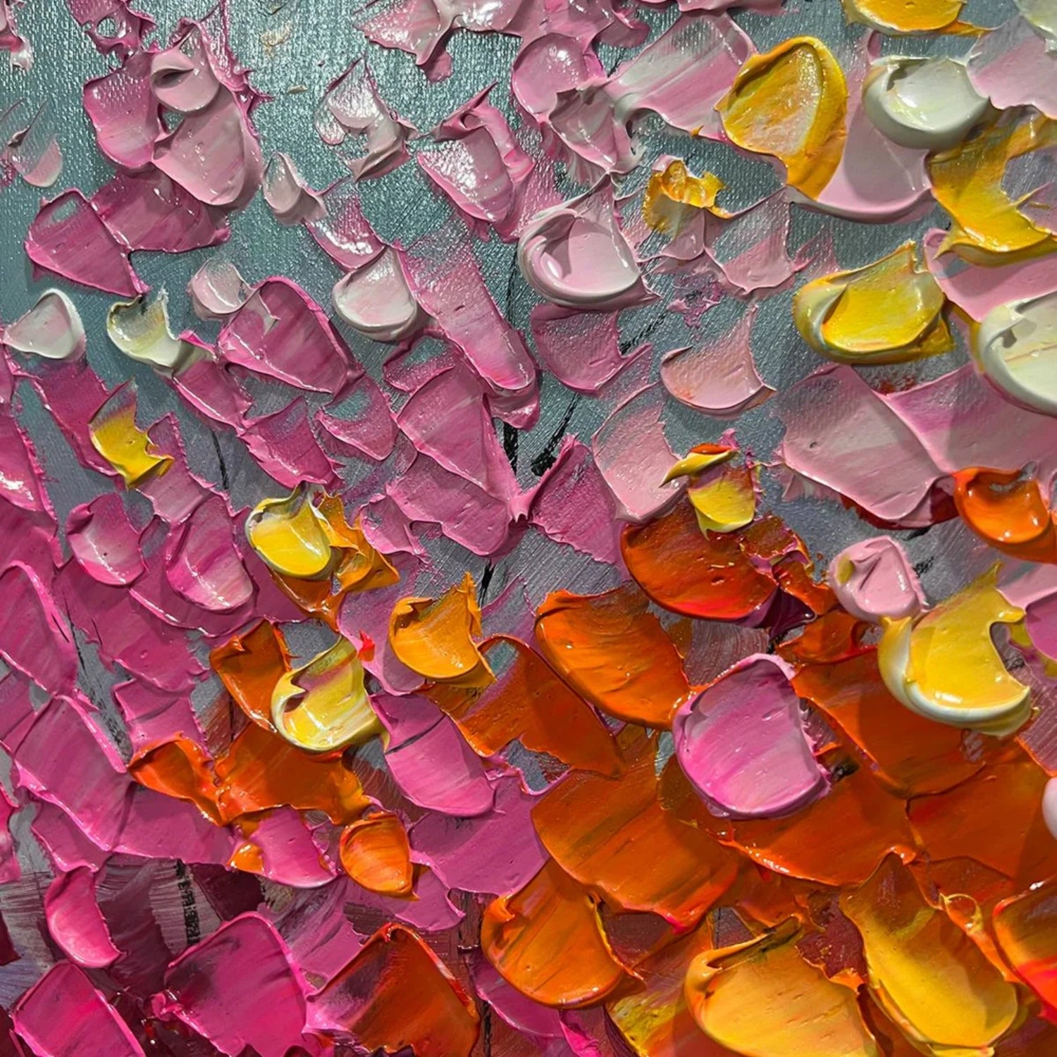 Colorful Tree Textured Painting Canvas #TP020