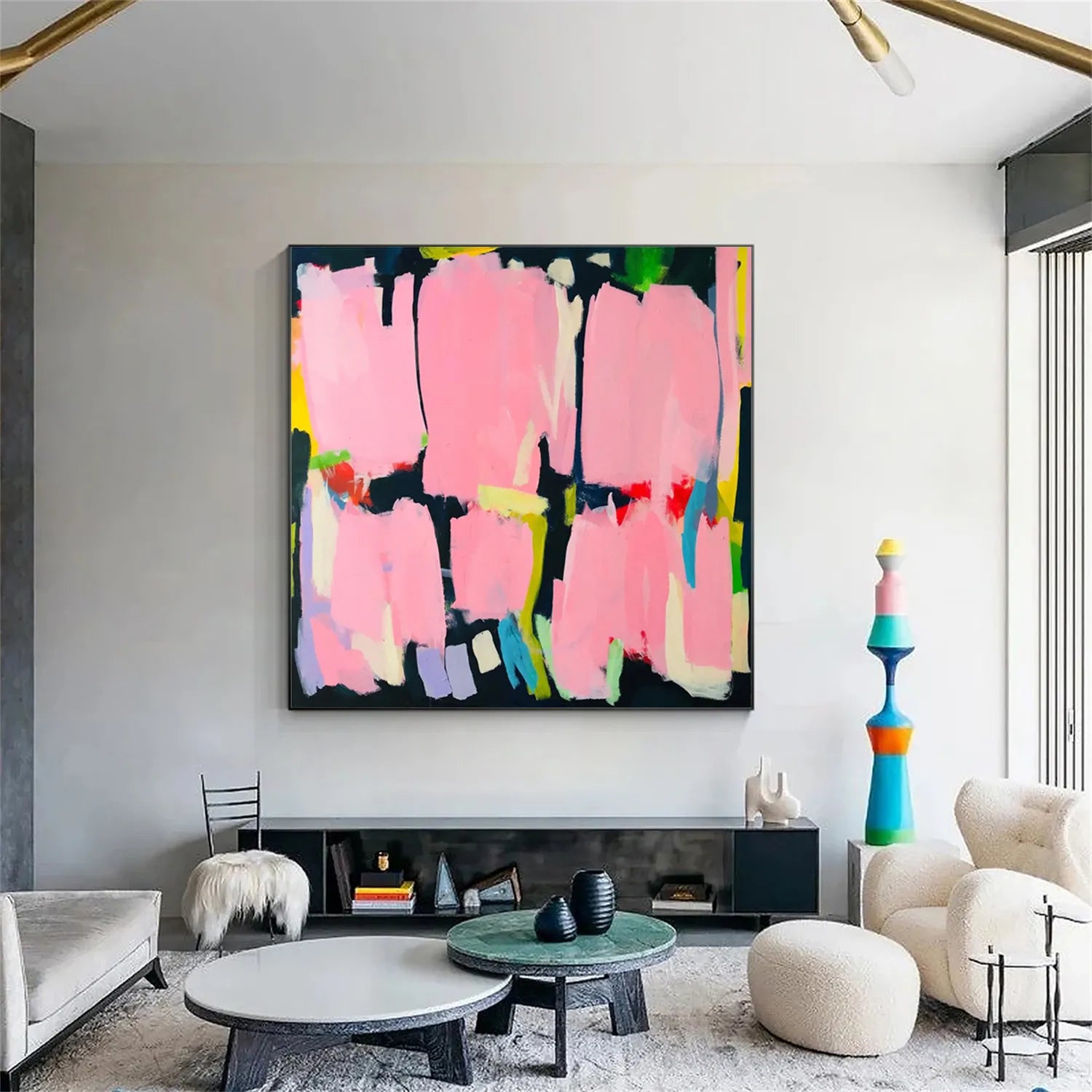 Colorful Abstract Painting Canvas #AP045