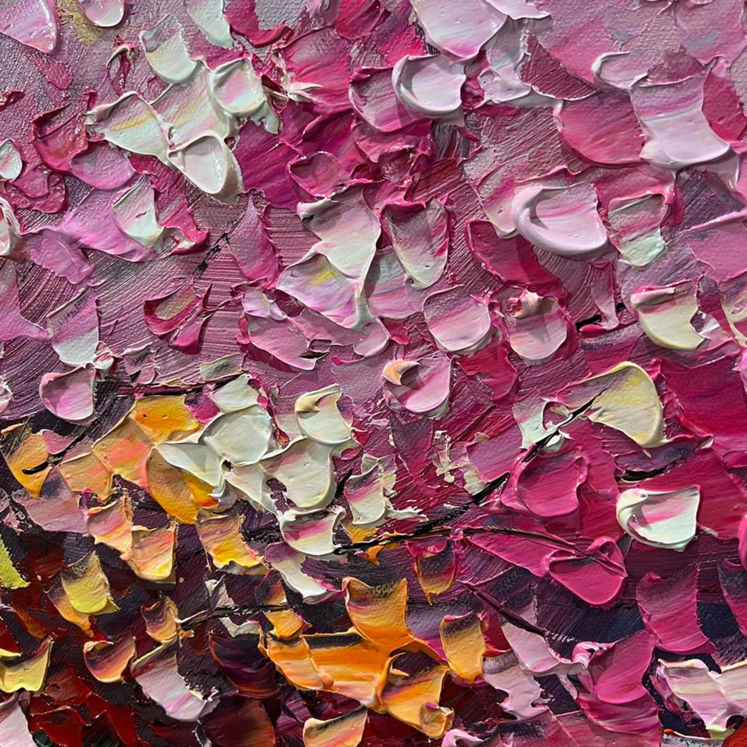 Colorful Tree Textured Painting Canvas #TP021