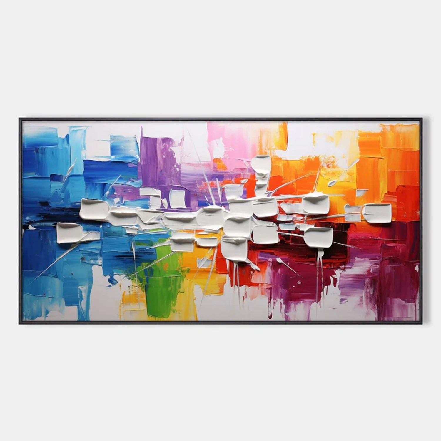 Colorful Abstract Textured Painting Canvas #AT100