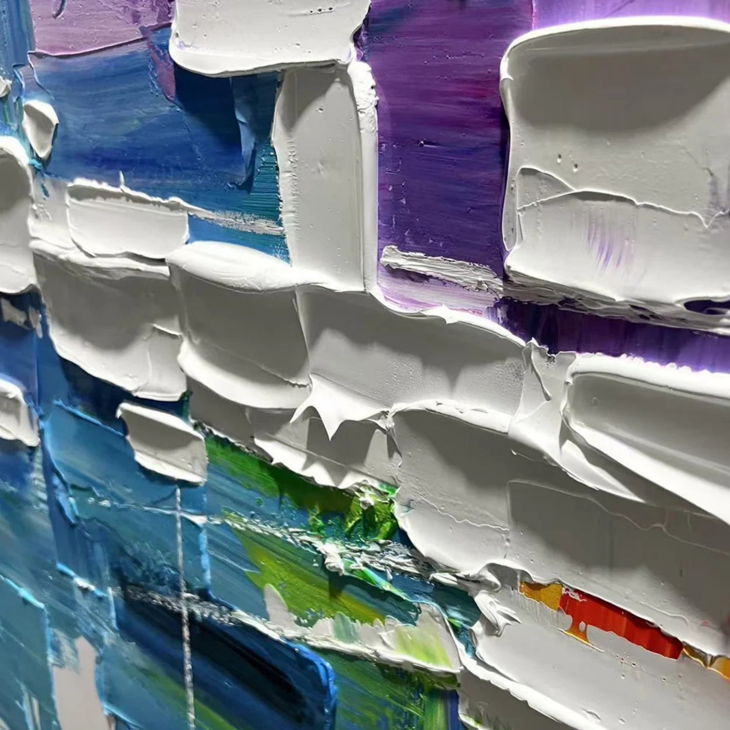 Colorful Abstract Textured Painting Canvas #AT100